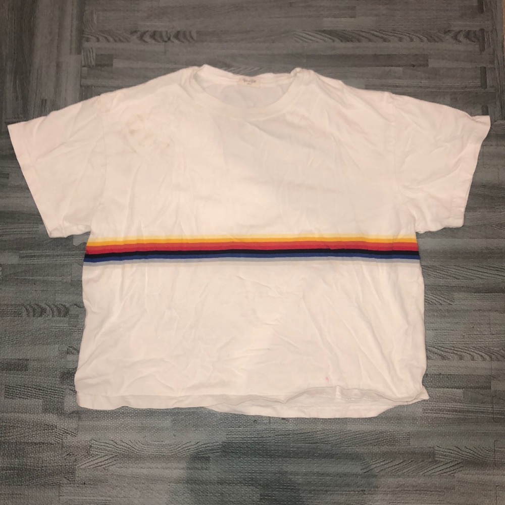 Brandy Melville Rainbow Stripe Shirt